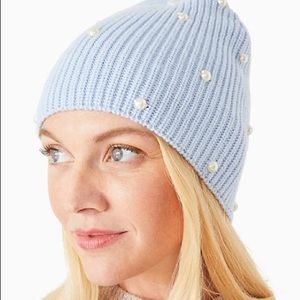 Kate Spade Blue Pearl Hat & Gloves